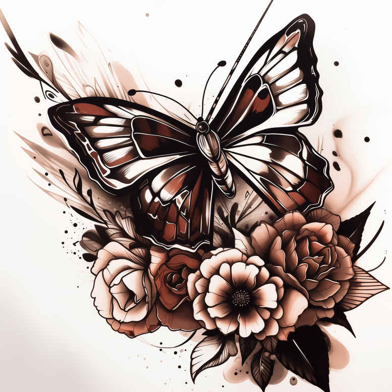 butterflies-moths-dragonflies tattoo design ideas micro design intricate patterns for full back