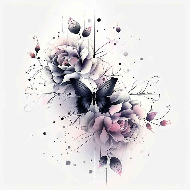 butterflies-moths-dragonflies tattoo design ideas mini ink intricate patterns resilience and power