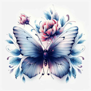 butterflies-moths-dragonflies tattoo design ideas plain lightness for upper thigh
