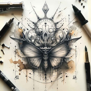 butterflies-moths-dragonflies tattoo design ideas soft curves lightweight meaning resilience