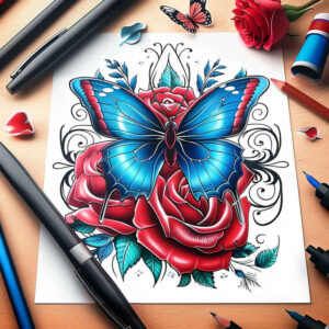 butterflies-moths-dragonflies tattoo design ideas circular lace little tattoo for palm
