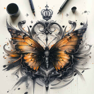 butterflies-moths-dragonflies tattoo design ideas serenity micro symbol for ankle