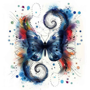 butterflies-moths-dragonflies tattoo design ideas concentric circles micro tattoo shows strength