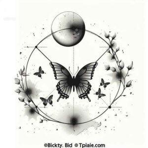 butterflies-moths-dragonflies tattoo design ideas spirituality miniature for lower chest