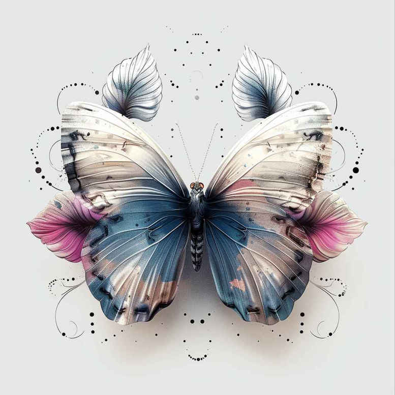 butterflies-moths-dragonflies tattoo design ideas vibration minimalist script symbol of resilience