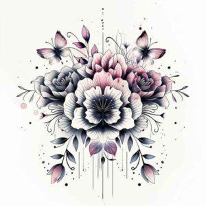 butterflies-moths-dragonflies tattoo design ideas ornamental web modest for hand
