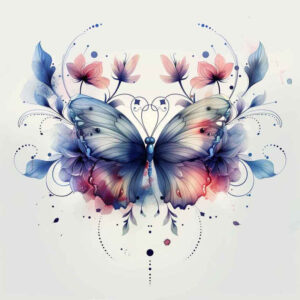 butterflies-moths-dragonflies tattoo design ideas delicate arcs monochrome stands for determination