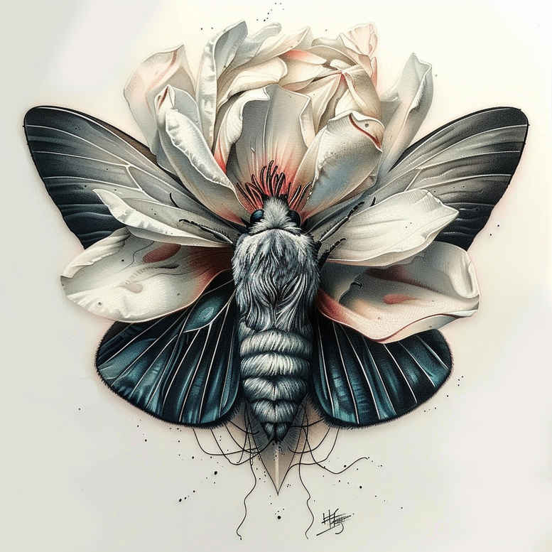 butterflies-moths-dragonflies tattoo design ideas tiny motif natural symmetry perseverance and power