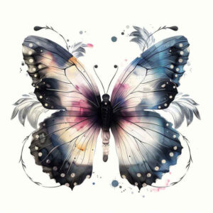 butterflies-moths-dragonflies tattoo design ideas kaleidoscope negative space for spine