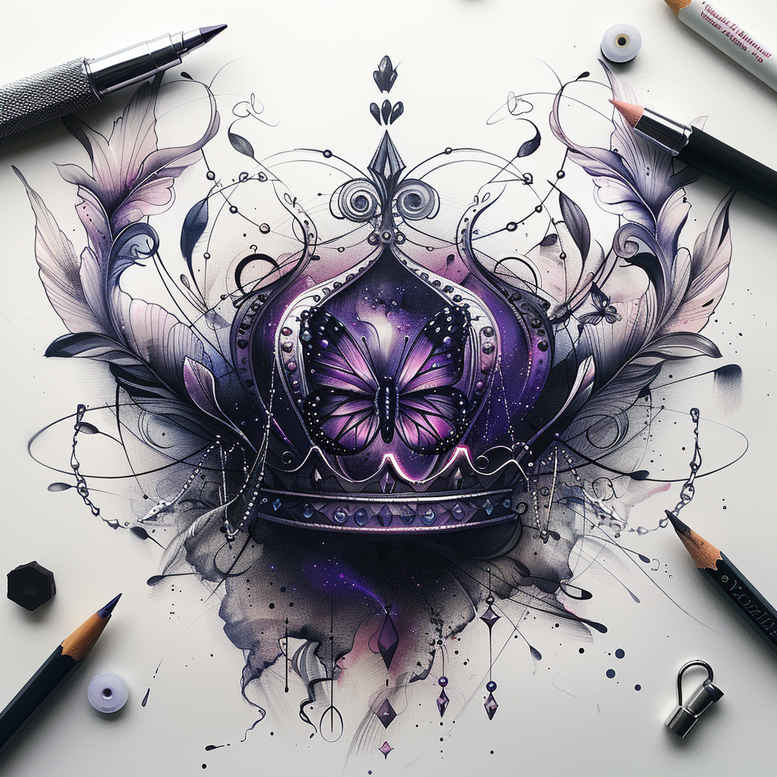 butterflies-moths-dragonflies tattoo design ideas repetition negative space represents perseverance
