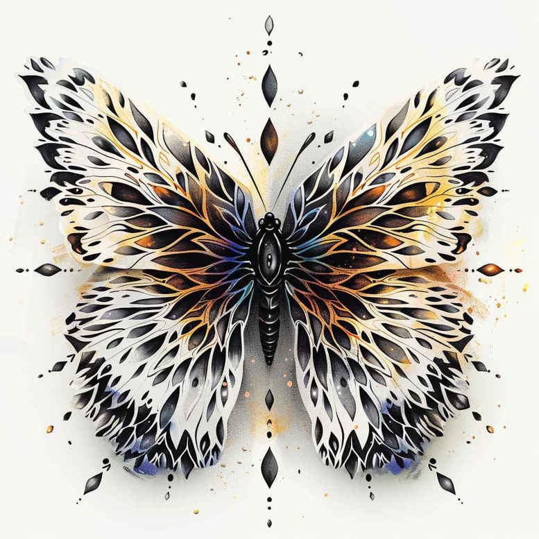 butterflies-moths-dragonflies tattoo design ideas cosmic no background shows perseverance
