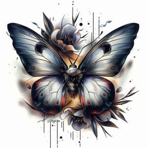 butterflies-moths-dragonflies tattoo design ideas vibration no excess represents endurance