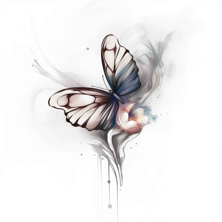 butterflies-moths-dragonflies tattoo design ideas circle segments no fill for neck