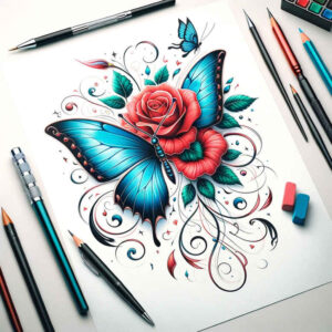 butterflies-moths-dragonflies tattoo design ideas micro tattoo ornamental patterns resilience and power