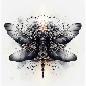 butterflies-moths-dragonflies tattoo design ideas pinprick ornamental patterns symbolising strength