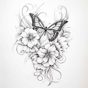 butterflies-moths-dragonflies tattoo design ideas spirituality plain tattoo for side torso