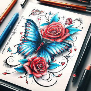 butterflies-moths-dragonflies tattoo design ideas decorative ring punctual represents resilience