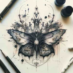 butterflies-moths-dragonflies tattoo design ideas spirituality pure motif for inner arm