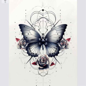 butterflies-moths-dragonflies tattoo design ideas bare realistic textures symbol of endurance