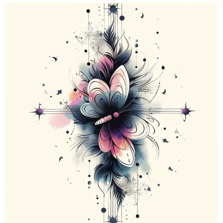 butterflies-moths-dragonflies tattoo design ideas detailed symmetry refined ink for upper arm
