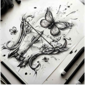butterflies-moths-dragonflies tattoo design ideas celestial silent represents perseverance