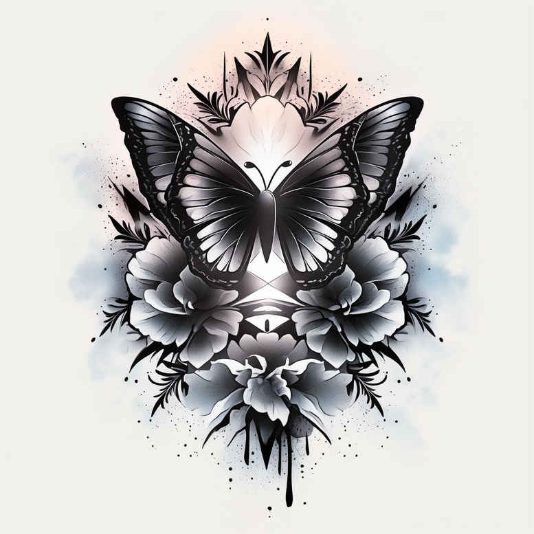 butterflies-moths-dragonflies tattoo design ideas geometric pattern single dot meaning determination