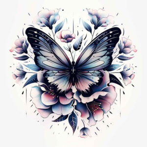butterflies-moths-dragonflies tattoo design ideas chakra soft curve for sternum