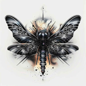 butterflies-moths-dragonflies tattoo design ideas sacred geometry soft curve meaning endurance