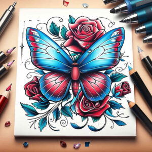butterflies-moths-dragonflies tattoo design ideas basic soft edges for upper back