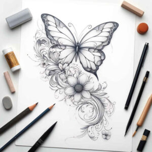 butterflies-moths-dragonflies tattoo design ideas mandala tattoo soft touch for arm