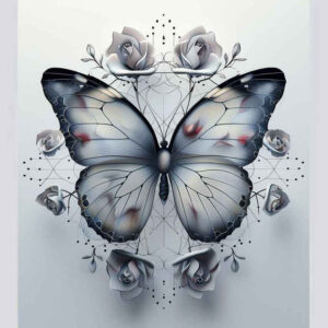 butterflies-moths-dragonflies tattoo design ideas blooming center sparse for fingers