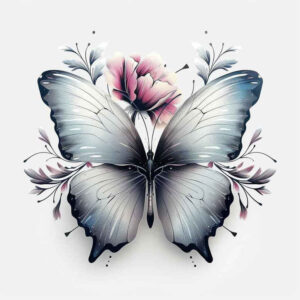 butterflies-moths-dragonflies tattoo design ideas single line subtle shadows for shin