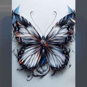 butterflies-moths-dragonflies tattoo design ideas intricate subtle shape represents perseverance