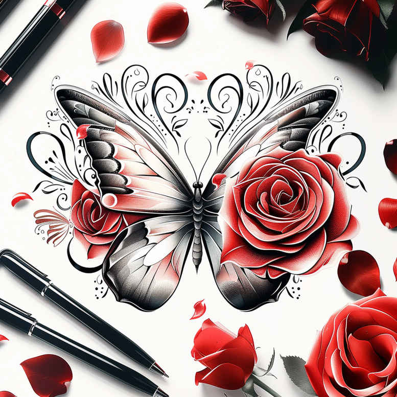 butterflies-moths-dragonflies tattoo design ideas calm mind subtle shows determination