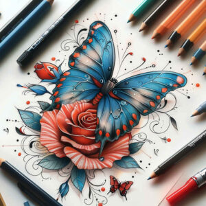 butterflies-moths-dragonflies tattoo design ideas kaleidoscope subtle stands for resilience