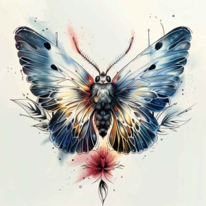 butterflies-moths-dragonflies tattoo design ideas centered tiny detail meaning courage