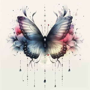 butterflies-moths-dragonflies tattoo design ideas meditative art ultra-thin for heel