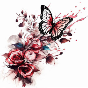 butterflies-moths-dragonflies tattoo design ideas ethereal ultra-thin for upper shoulder