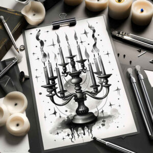 candlelight-shadow-contrast-ink-for-wrist-side – tattoo design ideas free ai generated – Gallery: candles-inkby-ai