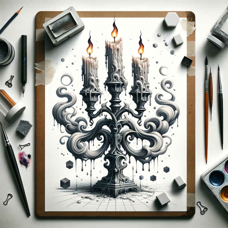 candle-fire-photo-realistic-for-back-shoulder – tattoo design ideas free ai generated – Gallery: candles-inkby-ai