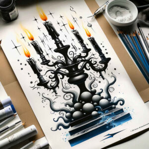 spiritual-candle-glass-effect-for-side-torso – tattoo design ideas free ai generated – Gallery: candles-inkby-ai