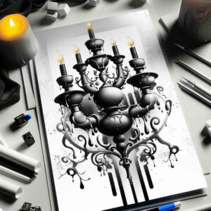 church-candle-realistic-lighting-for-scapula – tattoo design ideas free ai generated – Gallery: candles-inkby-ai