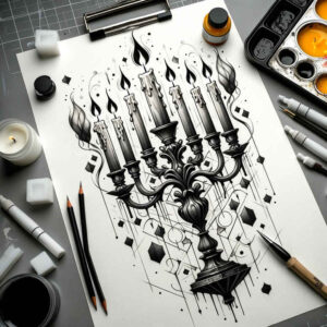 candlelit-room-balanced-light-for-palm – tattoo design ideas free ai generated – Gallery: candles-inkby-ai