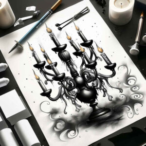 scented-candle-balanced-light-for-wrist – tattoo design ideas free ai generated – Gallery: candles-inkby-ai