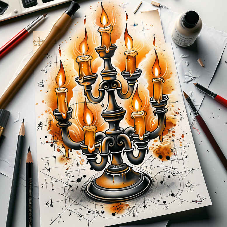 flickering-candle-life-like-for-wrist-side – tattoo design ideas free ai generated – Gallery: candles-inkby-ai