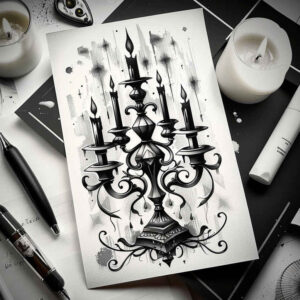 candlelight-glow-clean-whites-for-biceps – tattoo design ideas free ai generated – Gallery: candles-inkby-ai