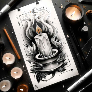 magic-candle-photo-accuracy-for-lower-arm – tattoo design ideas free ai generated – Gallery: candles-inkby-ai