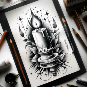 candle-wax-melt-precise-anatomy-for-triceps – tattoo design ideas free ai generated – Gallery: candles-inkby-ai
