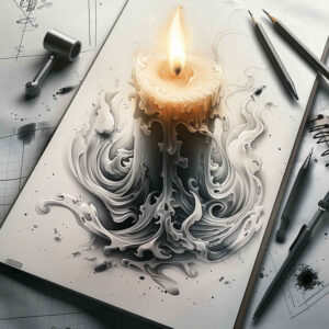 candlelight-glow-depth-shading-for-elbow – tattoo design ideas free ai generated – Gallery: candles-inkby-ai