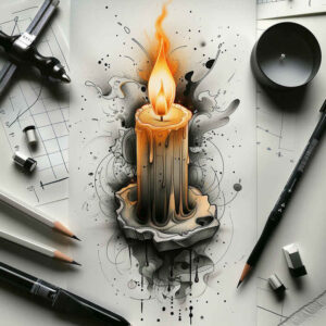 candle-fire-light-reflections-for-fingers – tattoo design ideas free ai generated – Gallery: candles-inkby-ai